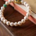 Turquoise & Pearl Bracelet With Enamel Decoration - Image 6