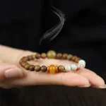 Natural Verawood Bracelet With Shoushan Stone - Image 3