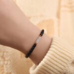 Precious Ebony Bracelet With 8mm Malachite - Image 5