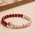 Pearl & Cinnabar Bracelet Pray For Blessings - Image 4