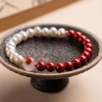 Pearl & Cinnabar Bracelet Pray For Blessings - Image 6