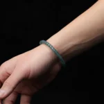 Blueish Green Jadeite Jade Bracelet（6mm） - Image 3