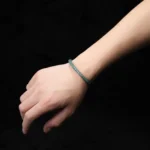 Blueish Green Jadeite Jade Bracelet（6mm） - Image 4