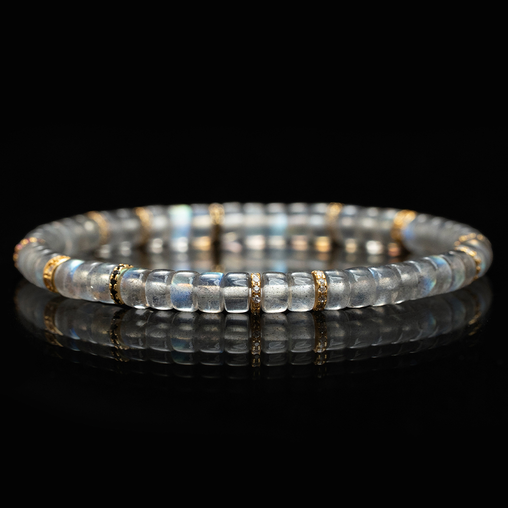 Grey-Moonstone-Bracelet.webp Grey Moonstone Bracelet(5mm) - Image 1