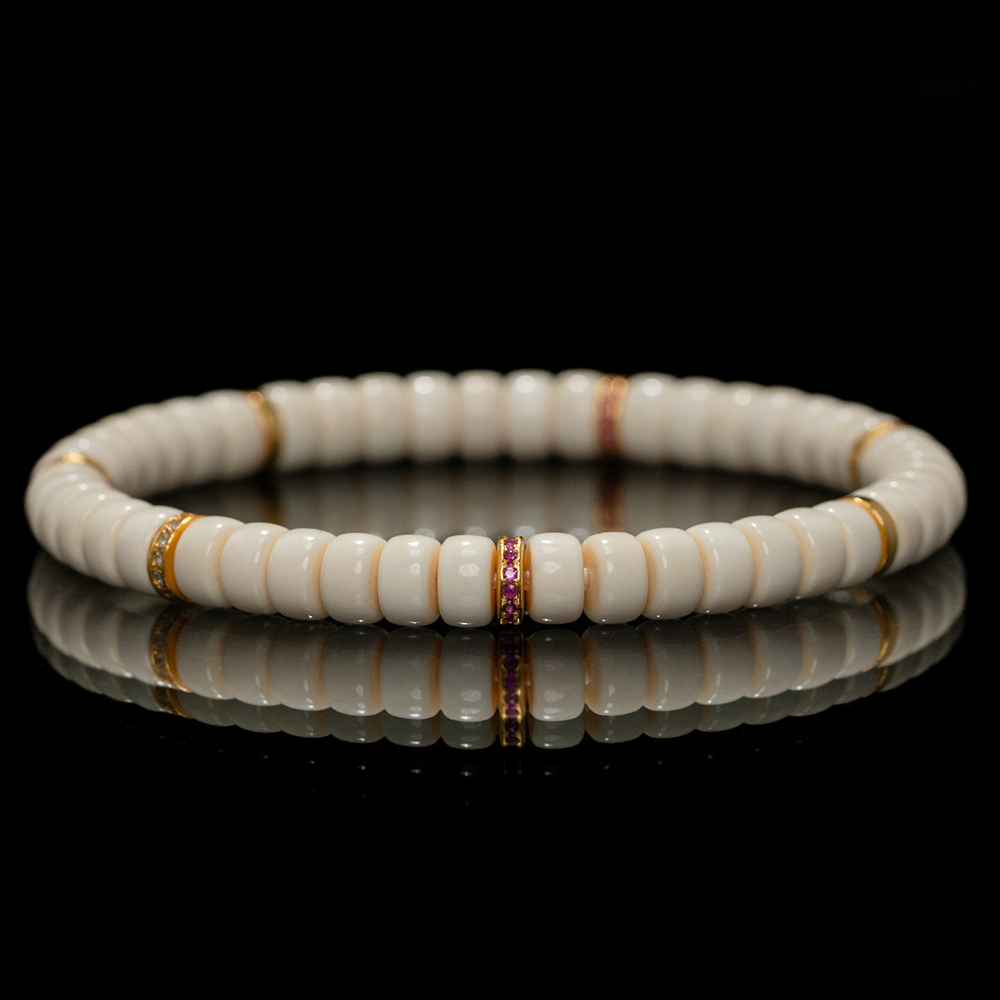 Mammoth-Ivory-Bracelet.webp Mammoth Ivory Bracelet(6mm) - Image 1
