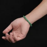 Rainbow African Green Jade Bracelet（6mm） - Image 2