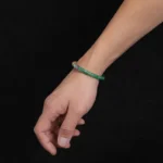 Rainbow African Green Jade Bracelet（6mm） - Image 4