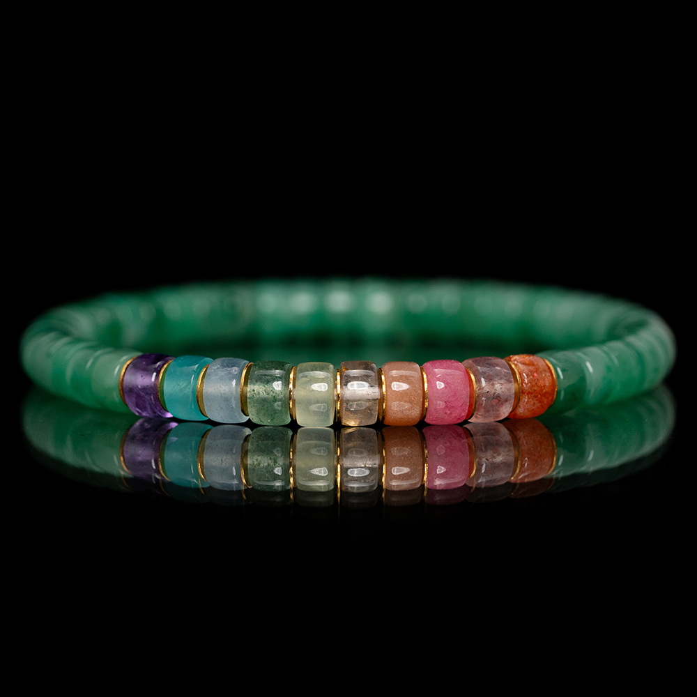 Rainbow-African-Green-Jade-Bracelet.webp Rainbow African Green Jade Bracelet(6mm) - Image 1