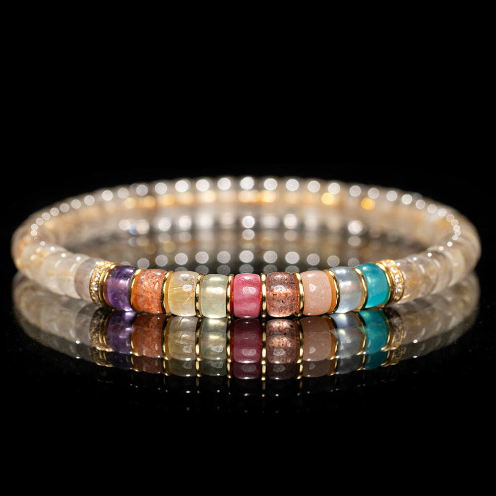 Rainbow-Rutilated-Quartz-Bracelet.webp Rainbow Rutilated Quartz Bracelet(6mm) - Image 1