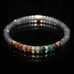 Rainbow Seven Chakra Moonstone Bracelet（5mm） - Image 4