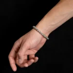 Twist Silver Bead Bracelet（7mm） - Image 4