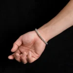 Twist Silver Bead Bracelet（7mm） - Image 3